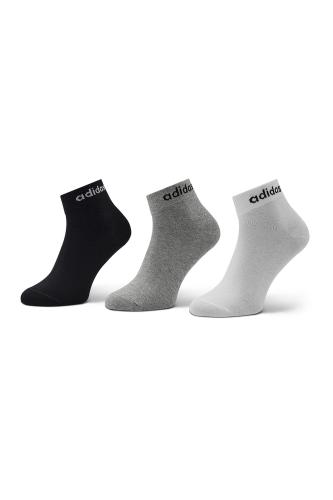 Adidas σετ ανδρικές κάλτσες με logo print και ribbed πάνω μέρος (3 τεμάχια) - IC1306 Γκρι